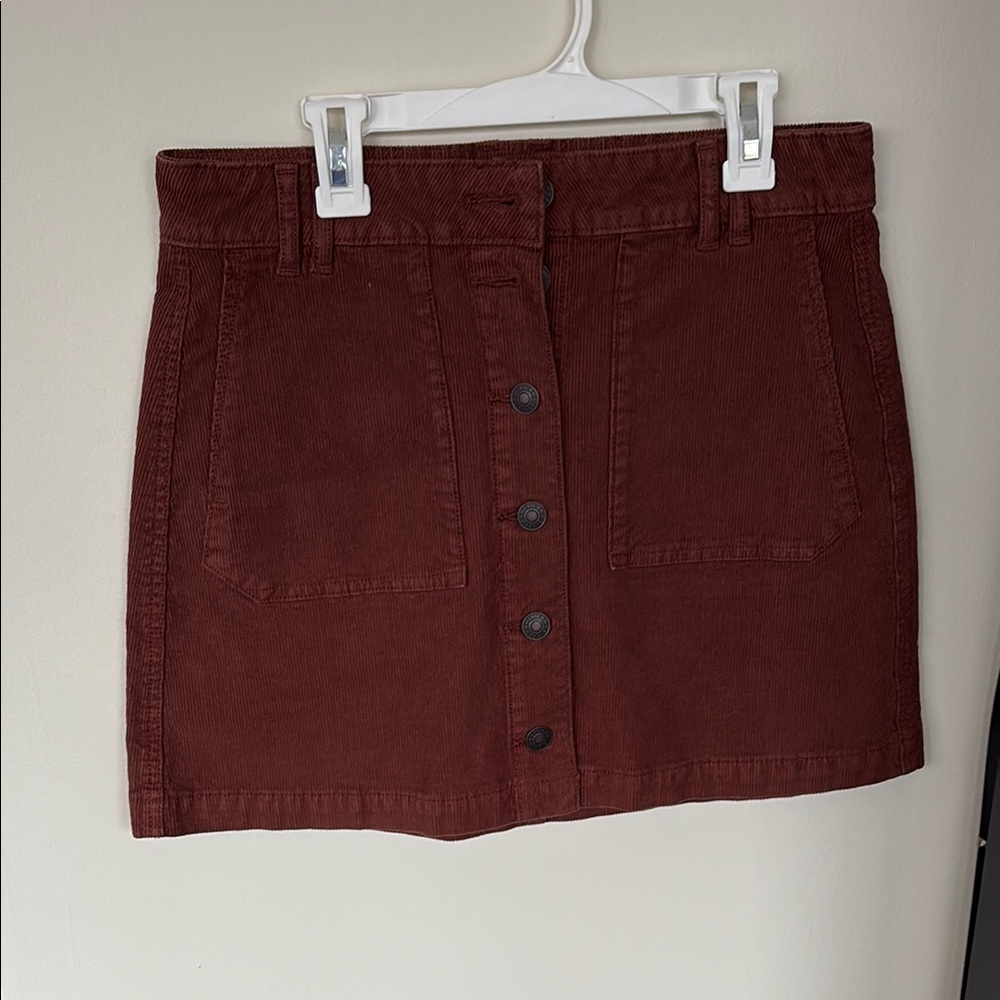 Women's Corduroy Button-Front Skirt